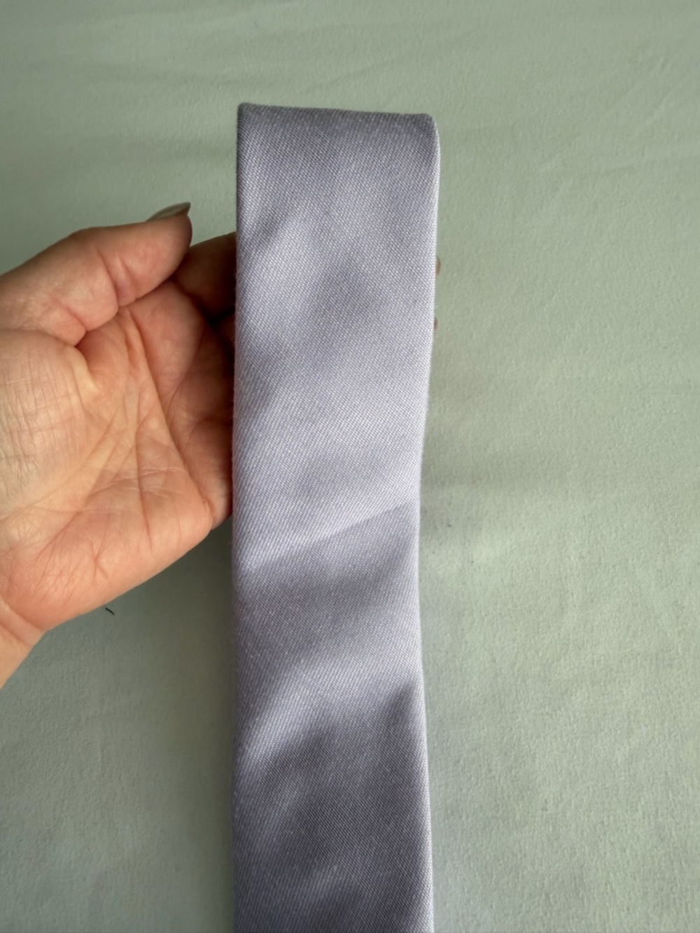 Birdy Grey "Simon" Matte Lavender Lilac Purple Groomsmen Modern Skinny Men's Tie - Picture 5 of 11